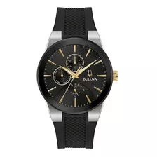 Relógio Bulova Futuro Millennia 98c146 Masculino Original Cor Da Correia Preto/vermelho Cor Do Fundo Preto