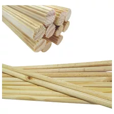 Poleiro De Pinus 12mm X 30 Cm Kit C/ 10 Unid Liso E Frisado