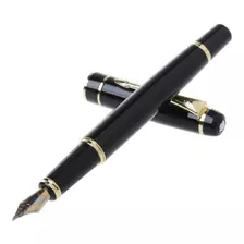 Pluma Fuente Marca Hero Modelo 1501 Negra Con Vivos Dorados