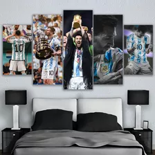 5 Cuadros Decorativos Lionel Messi Argentina Mejor Del Mundo