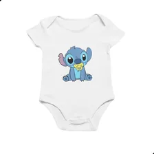 Body Bebê Temático Stitch Mesversário Personagem Envio Hoje