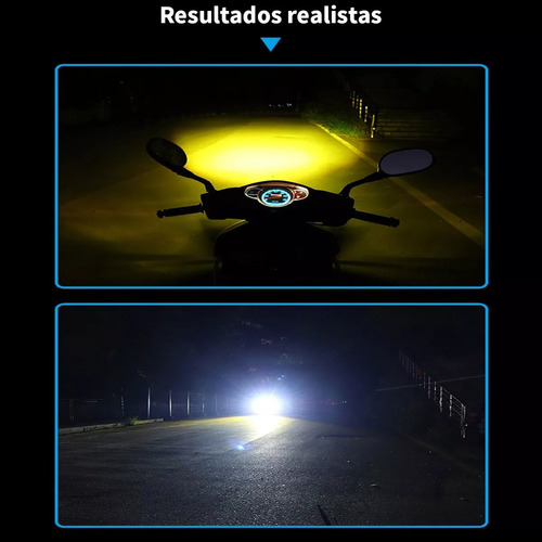 Foco Led Para Moto Mini Lupas Led Alta Baja Bombilla Moto Foto 3