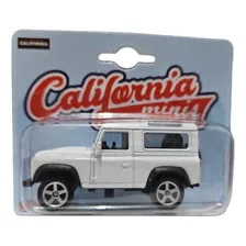 Carro Carrinho Miniatura 1:64 Coleção Marcas California Mini Cor Branco Car07