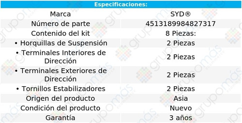 Horquillas Tornillos Terminales (8 Pzs) Syd Stepway 10 A 20 Foto 3