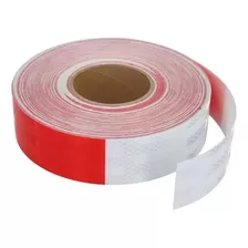 Cinta Reflectiva 3m Rollo De 45 Mtr Rojo Y Blanco