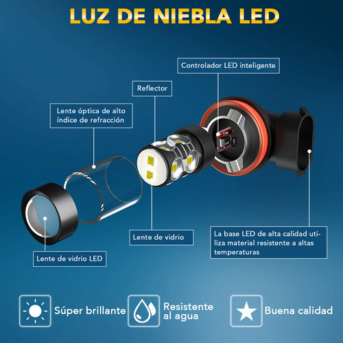 6000k Bombilla De Luz Led Blanca Para Kia Optima 2011-2015 Foto 7