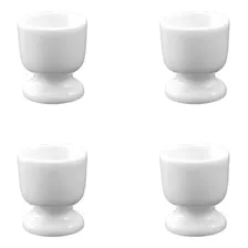 4 Porta Ovos Porcelana Branca Porta Ovo Quente Suporte 15ml