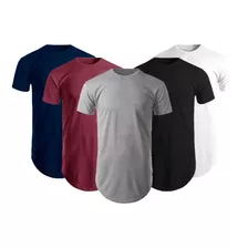 Kit Promocional 5 Camisas Blusa Oversized Longline Masculina