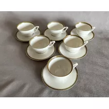 Seis Elegantísimas Tazas Para Café En Porcelana Checoslovaca