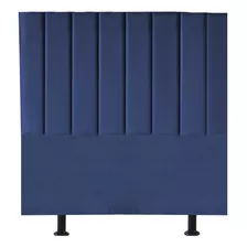 Cabeceira Carla Casal 140x130 Suede Azul (com Frame)