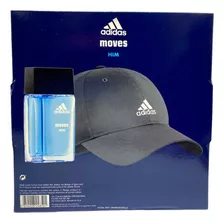 Set Perfume De Hombre adidas Moves Him 30 Ml + Gorra 