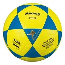 Bola De Futebol Mikasa Ft-5 Nº 5 Unidade X 1 Unidades Cor Amarelo E Azul