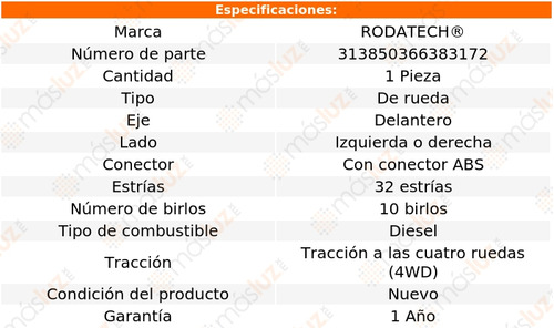 (1) Maza De Rueda Del F-450 S Duty V8 6.7l 11/15 Rodatech Foto 5