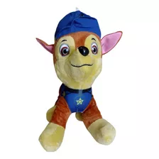 Pelúcia Chase Policial Azul Patrulha Canina Paw Patrol Cachorros Pelúcia Boneco Genérica Patrulha Canina Coleção Musical Tamanho 26x22