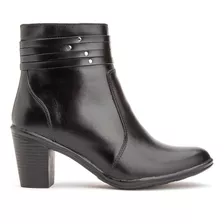 Bota Feminina Casual Cano Curto 100% Couro Legítimo Conforto