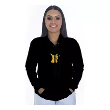 Blusa De Frio Estampa Pikachu Moletom Flanelado