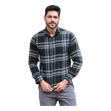 Camisa Blusa Social Masculina Flanela Xadrez - Premium 