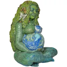 Deusa Grega Gaia - Imagem Mãe Terra Em Resina 15 Cm