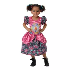 Vestido Infantil Junina Bandeiras São João Luxo Envio Já