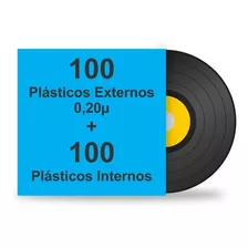 200 Plásticos Para Lp Disco Vinil. 100 Ext. Grosso + 100 Int