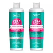  Kit Shampoo + Condicionador Keraform Cachos Definidos 500ml