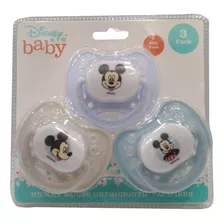 Chupón Ortodóntico Disney Baby Mickey 3pz Azul Gris