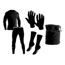 Conjunto Termico Alpina + Guantes + Cuello + Medias Pp - Sti