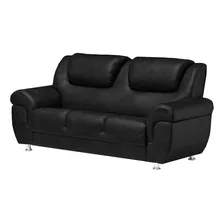 Sofá Sillon 3 Lugares Cuero Ecologico Living Compramas