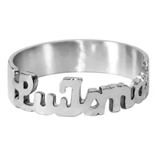 Anillo Cinta Personalizado Nombre Palabra Cursiva Plata 925