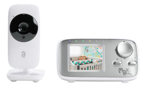 Babá Eletrônica Monitor 2.4 Sem Fio Zoom Baby On Maxi Baby 127/220v Branco