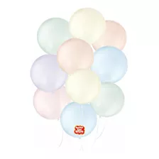 Balão Bexiga Candy Colors São Roque Sortido Nº 5 25 Unidades