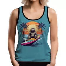 Tshirt Camiseta Regata Surf Preguiça Surfista Onda Mar Hd 5