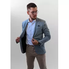 Blazer Docthos Azul Claro Malha Slim