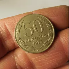 Moneda 50 Centavos. Chile, 1975.