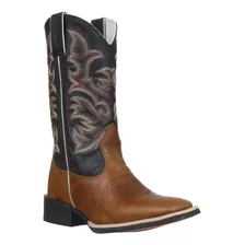 Bota Masculina Couro Mostarda Bico Quadrado Cow Way 33709