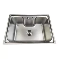 Cuba Calha Úmida Basic 60 Aço Inox Embutir Acab. Acetinado Cor Inox Acetinado