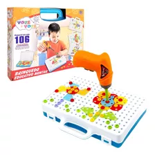 Kit Ferramenta Infantil Parafusadeira De Brinquedo De Montar