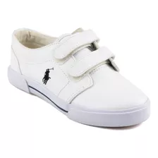 Tenis Polo Ralph Lauren Para Niño Tipo Escolar Color Blanco