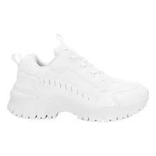 Tenis Urbano Chunky Hummer Agujeta 001a Blanco Para Mujer