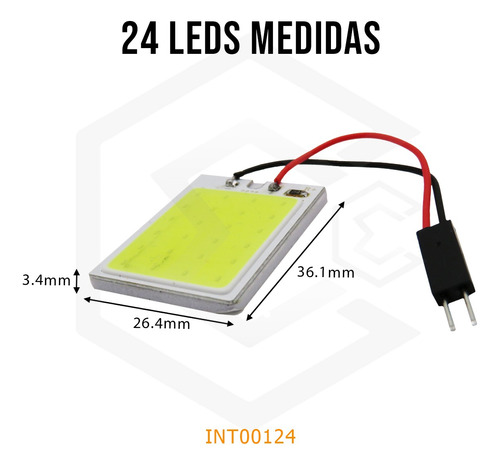 3 Placa Luz Interior Para Coche 24 48 Leds Cob 2 Adaptadores Foto 4