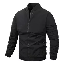 Hombre Casual Chamarra Ligera Bomber Varsity Rompevientos