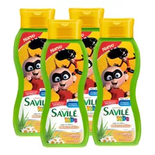 Shampoo Savilé Kids Manzanilla Disney Pixar 370 Ml 4 Pack **