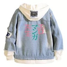 Chaqueta Vaquera Informal Con Estampado Anime