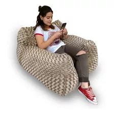 Sillon Puff King En Peluche - Nuevo - Estilo Relax