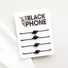 4 Pulseiras Amizade Telefone Preto The Black Phone Bijuxpop