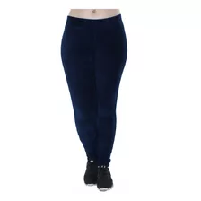 Calça Legging Feminina Anistia Veludo Cotele Grossa Marinho