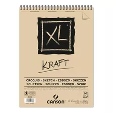 Bloco Papel Canson Xl Kraft 60fls A4 90g