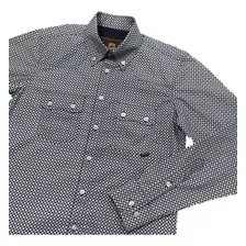 Camisa Americanizada Azul Marinho C Bolso Masculina Dágora