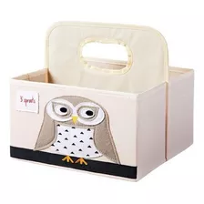 Organizador De Fraldas 3 Sprouts Coruja 25x28x28cm