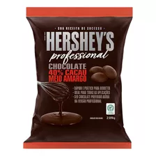 Chocolate Meio Amargo Em Moedas 40% Cacau Professional Hershey's Pacote 2.01 Kg